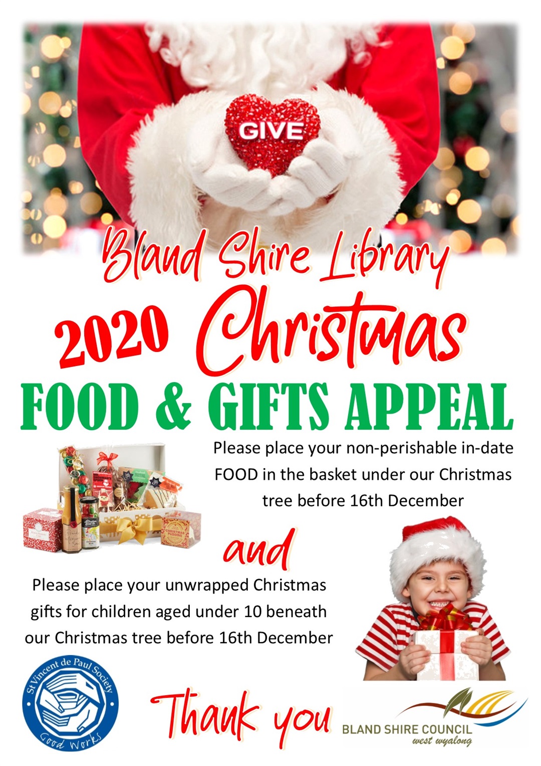 2020 Christmas Food and Gift Appeal Bland Shire Council