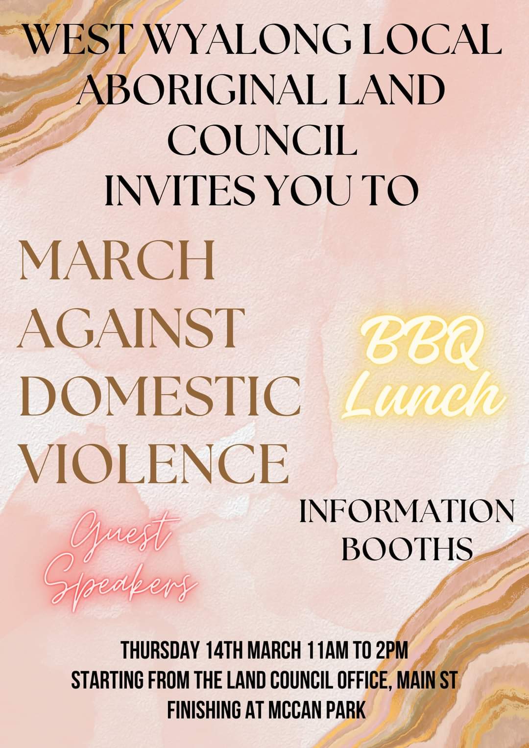 March Against Domestic Violence Bland Shire Council